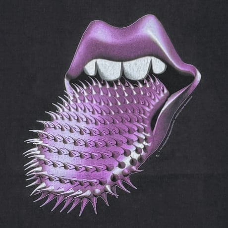 THE ROLLING STONES PURPLE SPIKE TONGUE BLACK FITS XL 1885