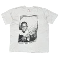 Robert Johnson 1991 MEMORIAL BLUES FESTIVAL PORTRAIT WHITE FRUIT OF THE LOOM XL 4994