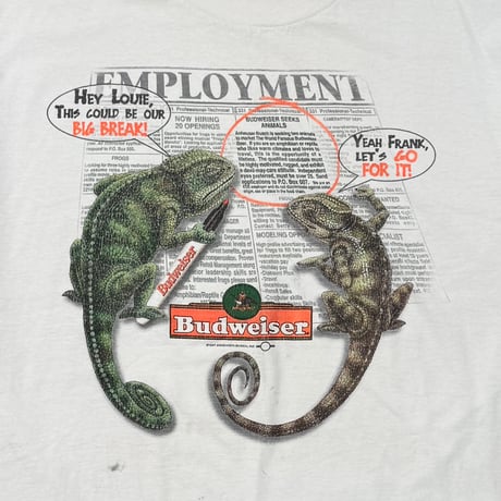 Budweiser 1997 CHAMELEON MILLER'S TAVERN WHITE GILDAN XL 9463