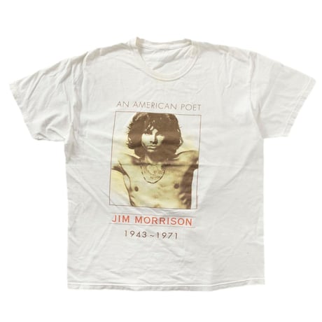 THE DOORS JIM MORRISON 1999 MEMORIAL PORTRAIT AN AMERICAN POET WHITE FITS XL 9968