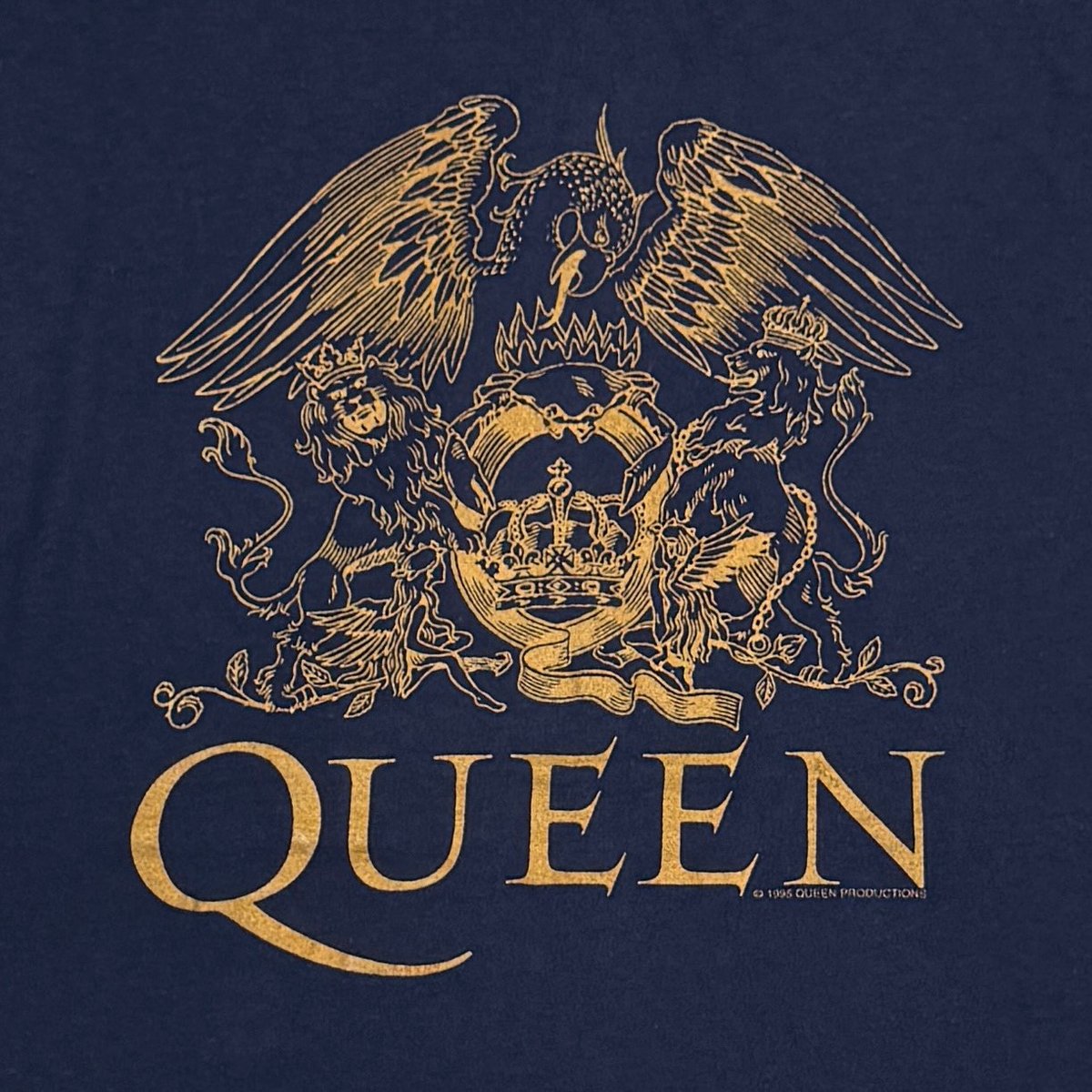 1995☆Queen☆ヴィンテージＴ クイーン エンブレム レアXL QUEEN 1995 EMBLEM NAVY SIERRA TEEZ XL 8185 | gr