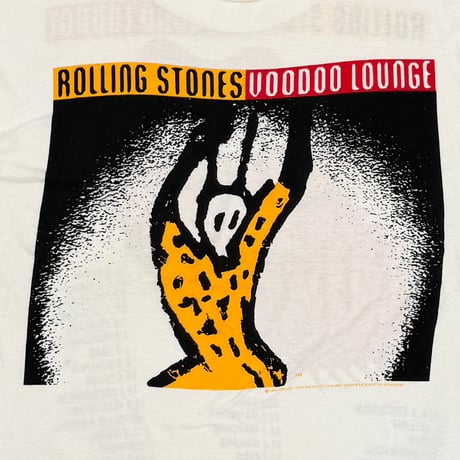 THE ROLLING STONES BACK SPIKE TONGUE VOODOO LOUNGE BOOTLEG WHITE XL 2386