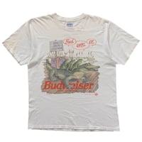 Budweiser 3FORGS AND ALLIGATOR WHITE GILDAN XL 8510