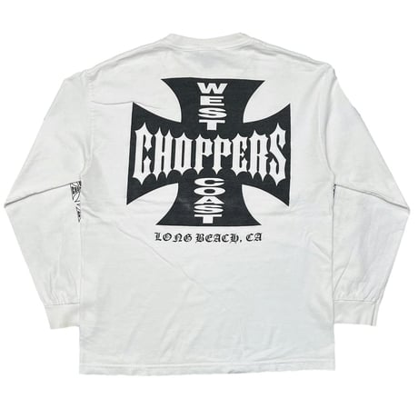 WEST COAST CHOPPERS IRON CROSS LONG BEACH CA LS WHITE ALSTYLE LARGE 0513