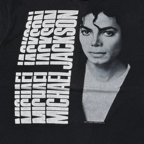 MICHAEL JACKSON COLUMN NAME AND PORTRAIT BLACK LARGE 3652