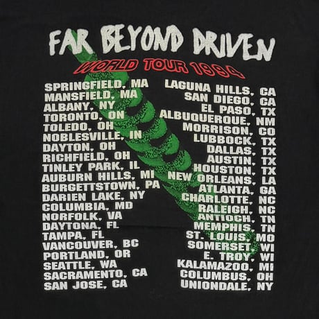 PANTERA FAR BEYOND DRIVEN WORLD TOUR 1994 HANES XL 5693