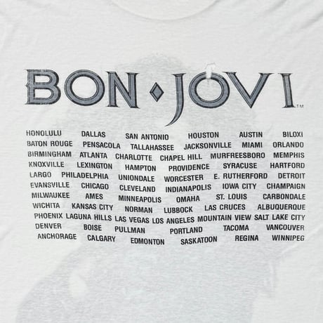 BON JOVI 1988 PORTRAIT BACK YOUR WHITE FITS XL 9991