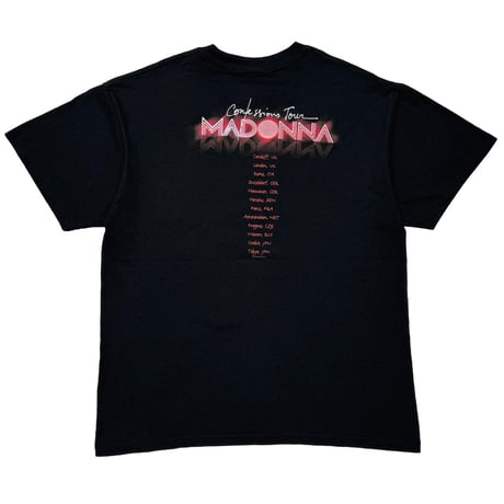 MADONNA CONFESSIONS TOUR RED DRESS GILDAN LARGE BLACK 1058
