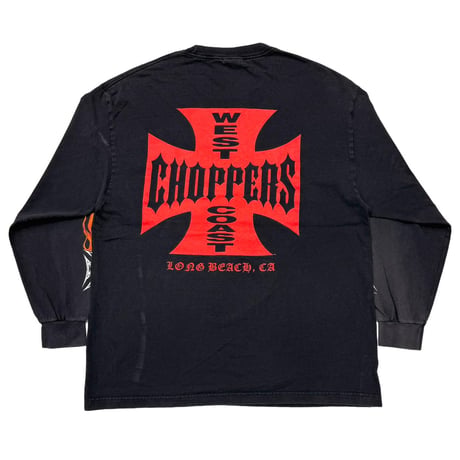 WEST COAST CHOPPERS FRONT EMBLEM SLEEVE FLAME LS XL 3514