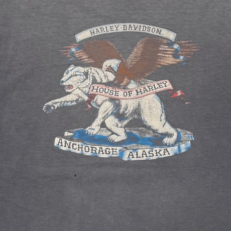 HARLEY DAVIDSON 1990 BIG EMBLEM BACK ANCHORAGE ALASKA XL 4360