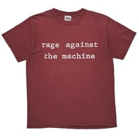 RAGE AGAINST THE MACHINE MOLOTOV FRONT TEXT LOGO BURGANDY TULTEX LARGE 1735
