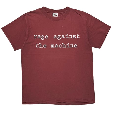 RAGE AGAINST THE MACHINE MOLOTOV FRONT TEXT LOGO BURGANDY TULTEX LARGE 1735