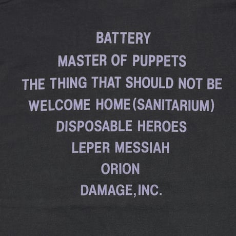 METALLICA MASTER OF PUPPETS GIANT BY TULTEX XL 5039