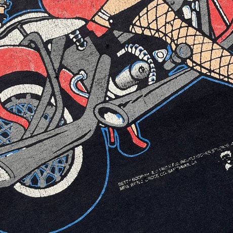 BETTY BOOP RIDE THE HARLEY 90S BLACK FITS LARGE 0507
