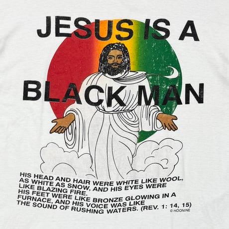 OLD&VINTAGE JESUS IS A BLACK MAN WHITE XL A031
