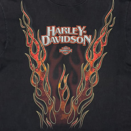 HARLEY DAVIDSON RED V FLAME TEXAS EMBLEM LS LARGE 5964
