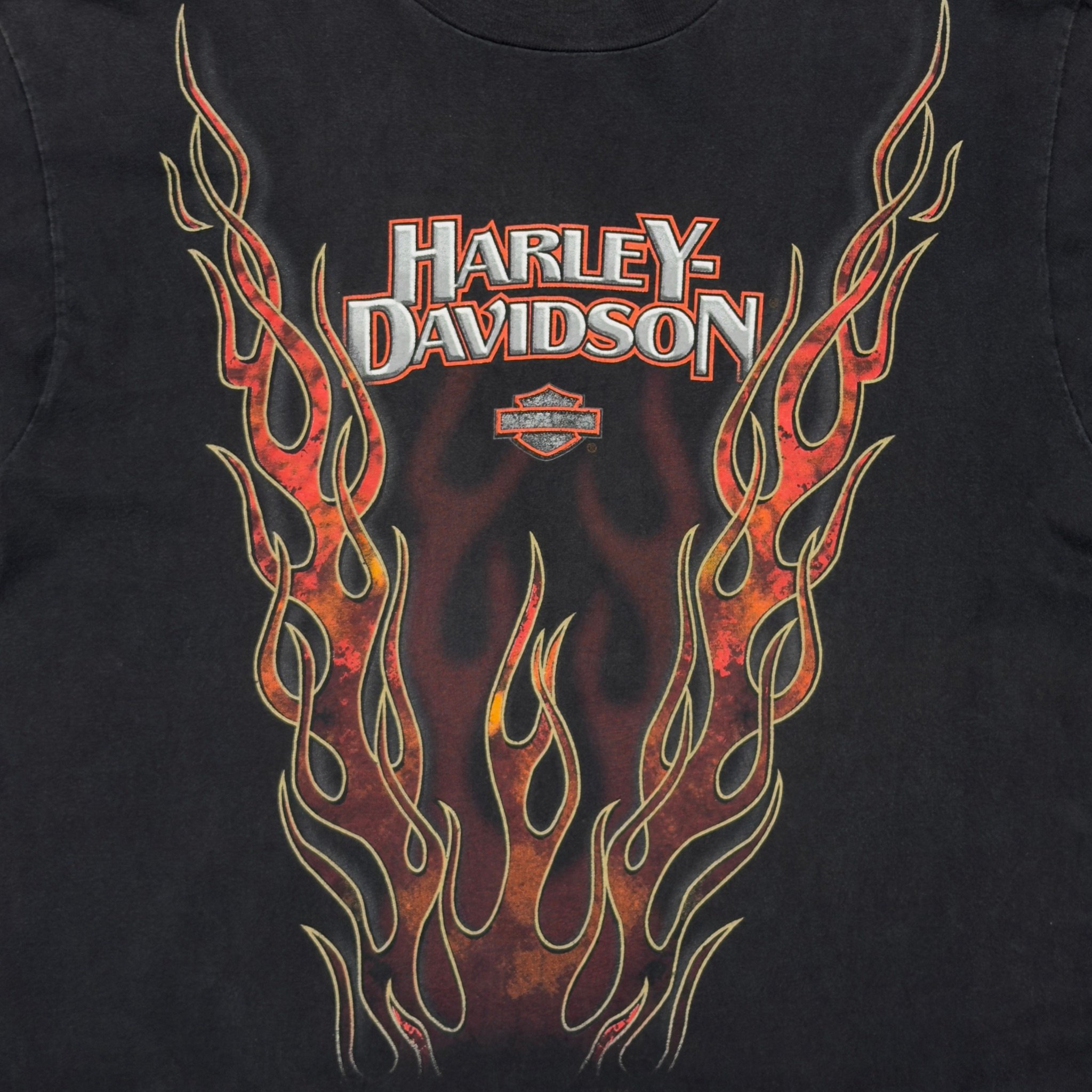 HARLEY DAVIDSON RED V FLAME TEXAS EMBLEM LS LAR