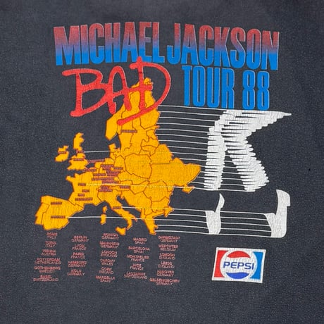 MICHAEL JACKSON BAD TOUR 88 PEPSI BLACK EURO XL 2541