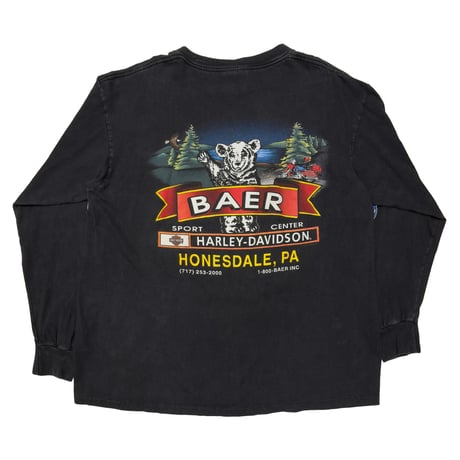 HARLEY DAVIDSON BLUE V FLAME BACK BAER LARGE 7939