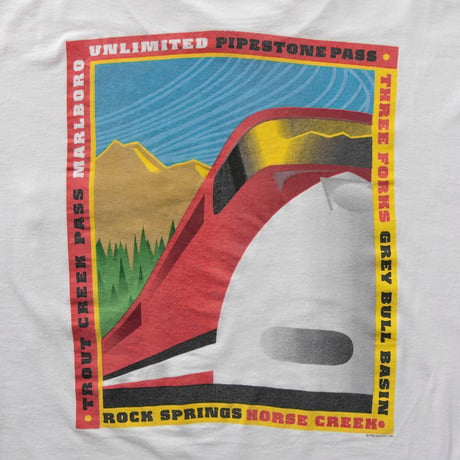 Marlboro 1996 UNLIMITED PIPESTONE PAS POCKET TEE WHITE FRUIT OF THE LOOM XL 9313
