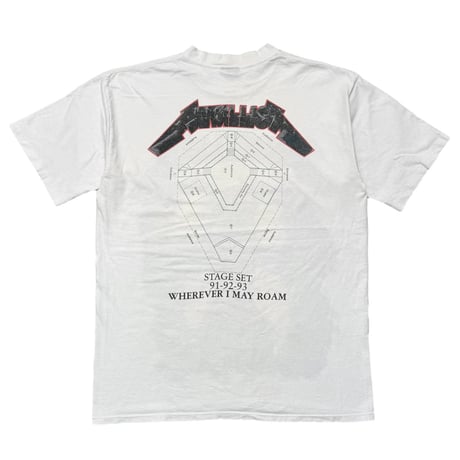 METALLICA WHEREVER I MAY ROAM STAGE SET WHITE METALLICA TAG XL 2969