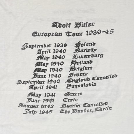 OLD&VINTAGE ADOLF HITLER PORTRAIT WHITE FITS XL 1694