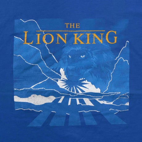 DISNEY VINTAGE THE LION KING BLUE HANES LARGE 2678