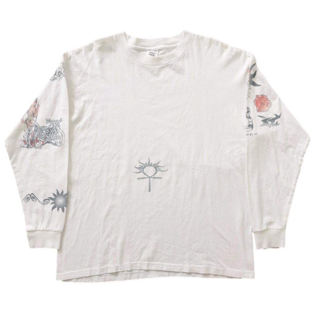 DENNIS RODMAN TATTOO LS WHITE XL 0890 | greatLA