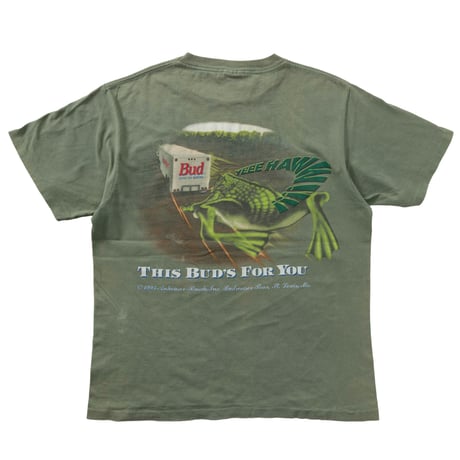Budweiser Bud TRACK LINK PRINT SAGE GREEN CHANGES XL 3285