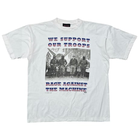 RAGE AGAINST THE MACHINE WE SUPPORT OUR TROOPS WHITE ARTIMONDE XL 1164