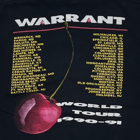 WARRANT CHERRY PIE WORLD TOUR 1990-91 BROCKUM LARGE 9959