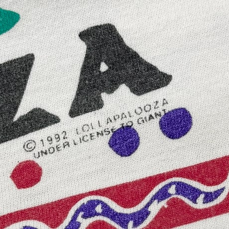 LOLLAPALOOZA 1992 FES WHITE GIANT BY TEEJAYS XL 1591