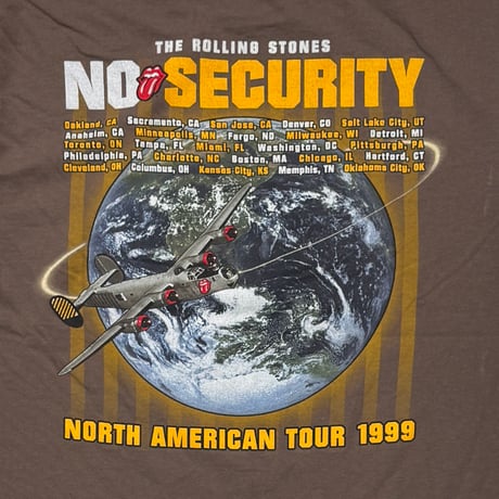 THE ROLLING STONES PADROCK TONGUE NO SECURITY TOUR BROWN MURINA LARGE 7545