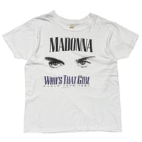 MADONNA WHO'S THAT GIRL EYE WORLD TOUR 1987 WHITE SCREEN STARS XL 0662