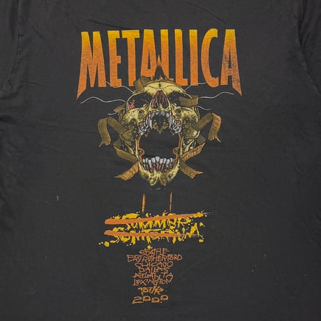 METALLICA PUSHEAD TWIN SKULLS TOUR 2000 BG XL 7519