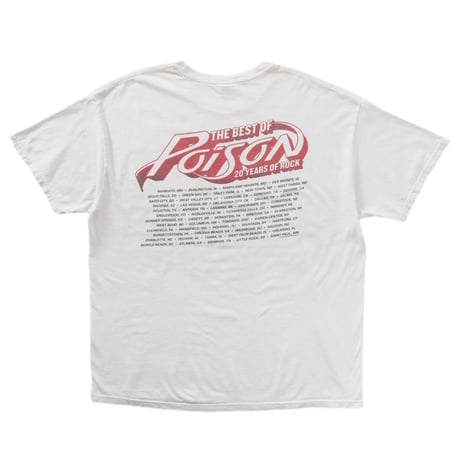 POISON THE BEST OF POISON 20 YEARS OF ROCK WHITE HANES XL 1098