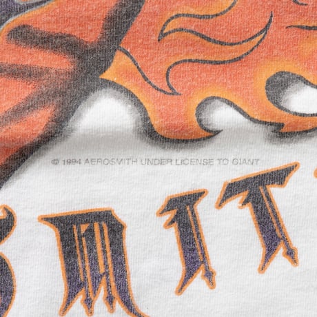 AEROSMITH MAKIN HEART FLAMING WING WHITE GIANT BY TEEJAYS LARGE 1644