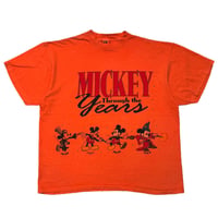 DISNEY VINAGE MICKEY THROUGH THE YEARS ORANGE L/XL 1229