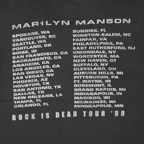 MARILYN MANSON ROCK IS DEAD TOUR 1999 FITS XL 7455
