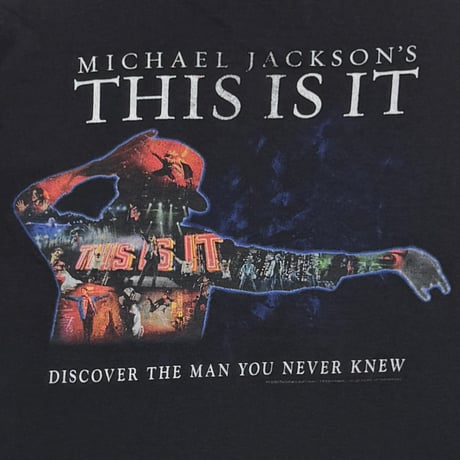 MICHAEL JACKSON THIS IS IT MOVIE PROMO Y2K BLACK FITS XL 3663