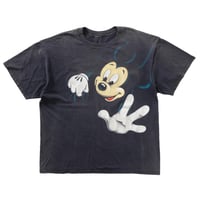 DISNEY VINTAGE MICKEY MOUSE LINK PRINT BLACK FITS XL 1999