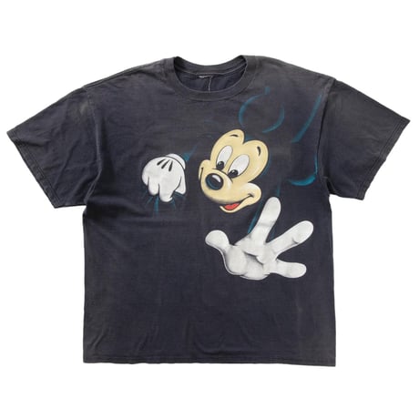 DISNEY VINTAGE MICKEY MOUSE LINK PRINT BLACK FITS XL 1999