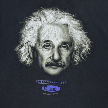 ALBERT EINSTEIN BIG FACE PURPLE TEXT BLACK DELTA XL 2005