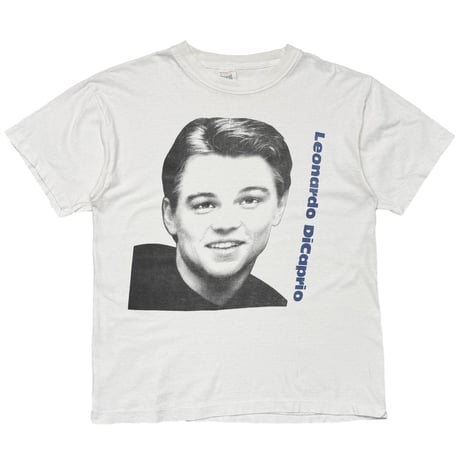 LEONARDO DICAPRIO BIG FACE TEE WHITE LARGE 9243