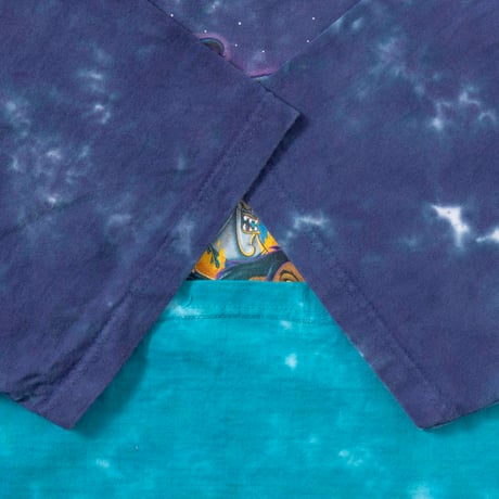 DISNEY VINTAGE FANTASMIC VILLAINS LIQUID BLUE LARGE TIE DYE 2770