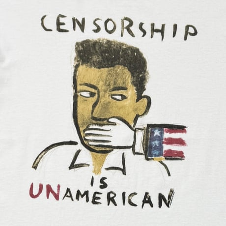 CENSORSHIP ROCK THE VOTE WHITE GIANT BY TEEJAYS XL 1951
