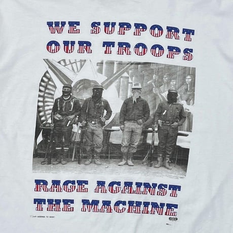 RAGE AGAINST THE MACHINE WE SUPPORT OUR TROOPS WHITE ARTIMONDE XL 1164
