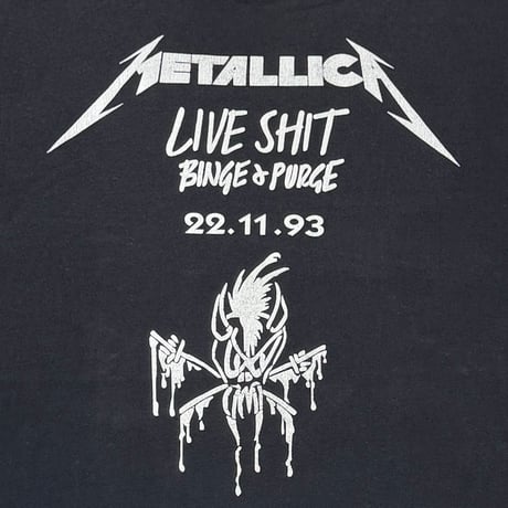 METALLICA LIVE SHIT BINGE & PURGE LS FITS XL 9239