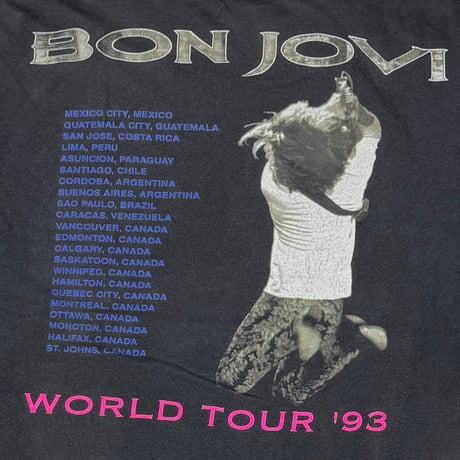 BON JOVI WORLD TOUR BACK JUMP BLACK BROCKUM XL 1929