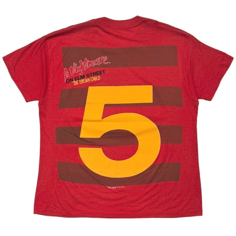 A NIGHTMARE ON ELM STREETS 5 1989 THE DREAM CHILD RED FITS L-XL 7746